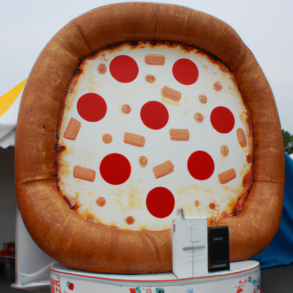 giant inflatable pizza