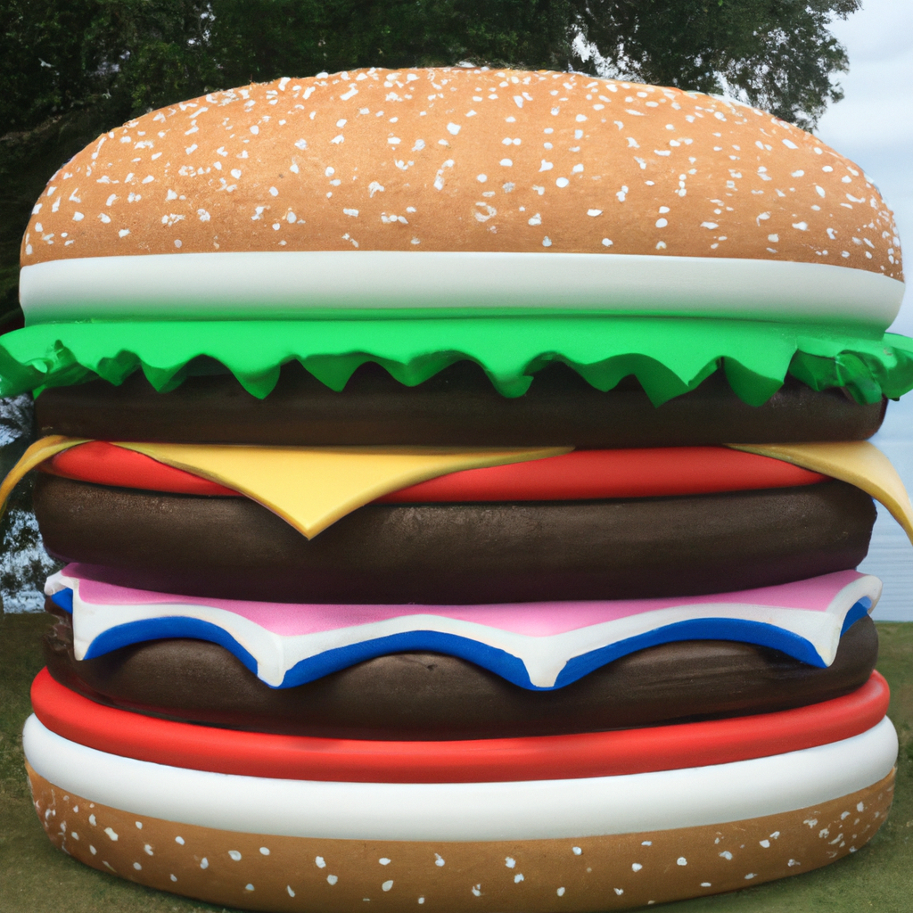 giant inflatable hamburger